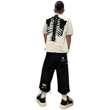 VALABASAS / Snapped Denim Shorts "Black Wax"
