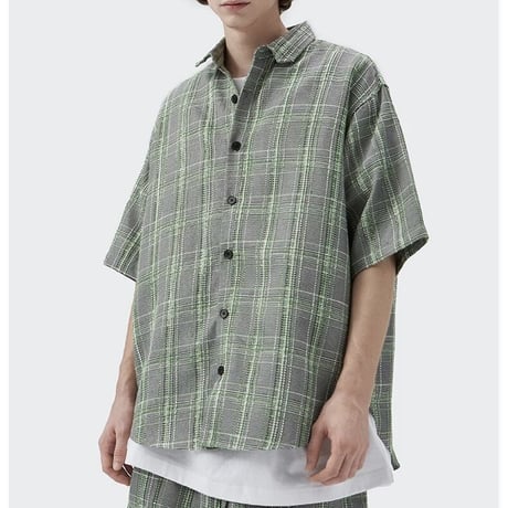 WOSS.official/Oversized CHECK Set UP(shirts ＋ shorts)