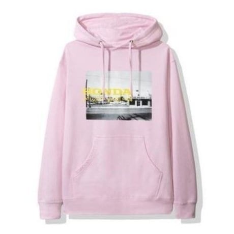 Anti Social Social Club × HONDA /LOGO Hoodie PINK