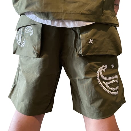 EPTM/Paisley SHORTS "khaki"  (SET UP)