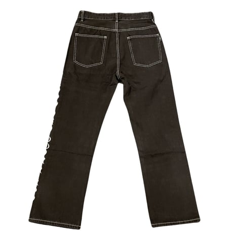 Mismatch NYC/ Embroid  Black denim