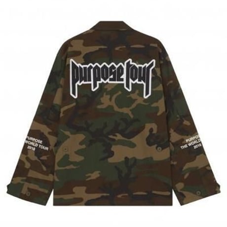 Purpose tour/Justin bieber official Camo Jacket