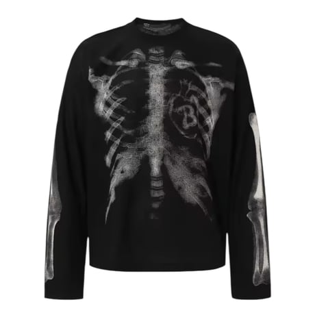 By The R/ Bone  thermal LS Tee "BLACK"