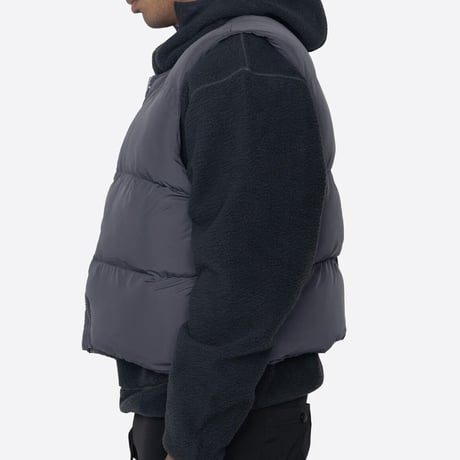 EPTM/PUFFER VEST（REVERSIBLE）”SILVER GRAY"