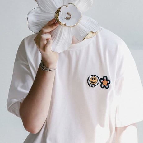 MISTERCHILD/SMILE Double LOGO Tshirts "WHITE"