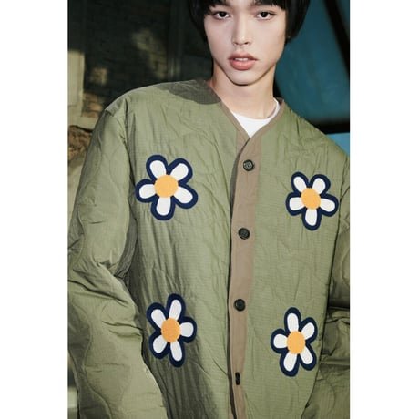 MISTER CHILD/Flower Quilted  Jacket "KHAKI"
