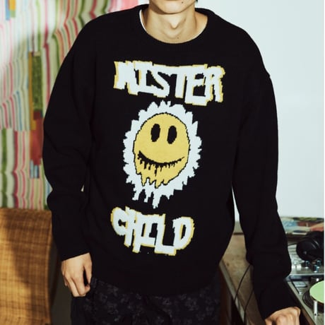 MISTER CHILD/WOOL Logo Knit  "BLACK"