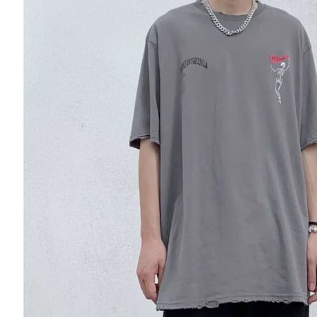 WOSS.official/Damege Tee Grey