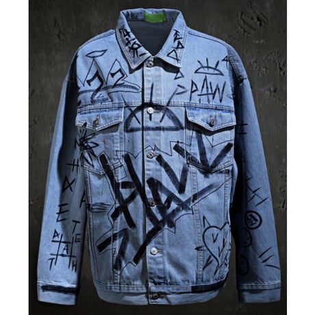 By The R/ Graffiti Denim Jacket