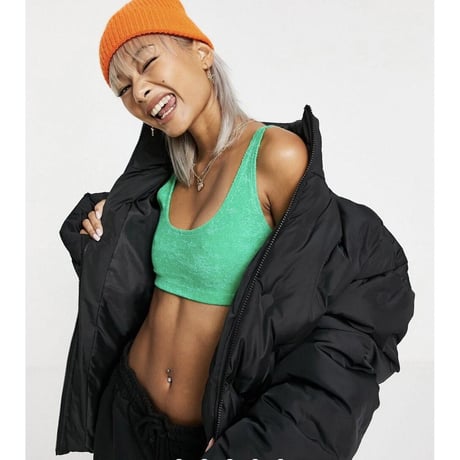 COLLUSION Studios /Quilting Puffer Jacket BLACK