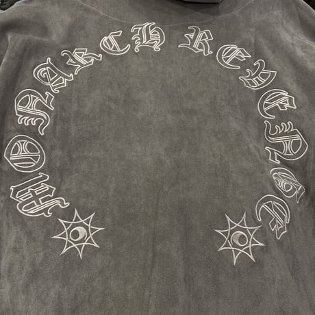 WOSS.official/ Oversized  Suede Hoodie GRAY