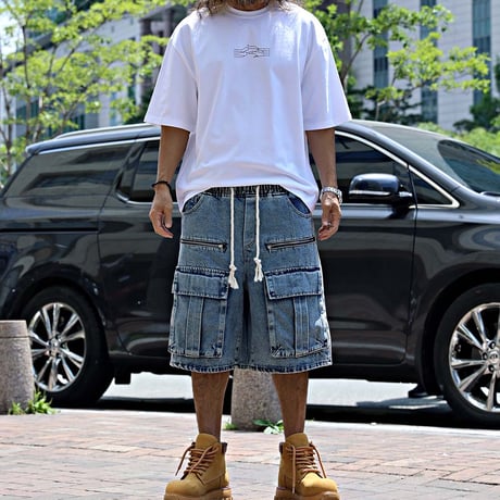 By The R/Pocket Denim Short Pants