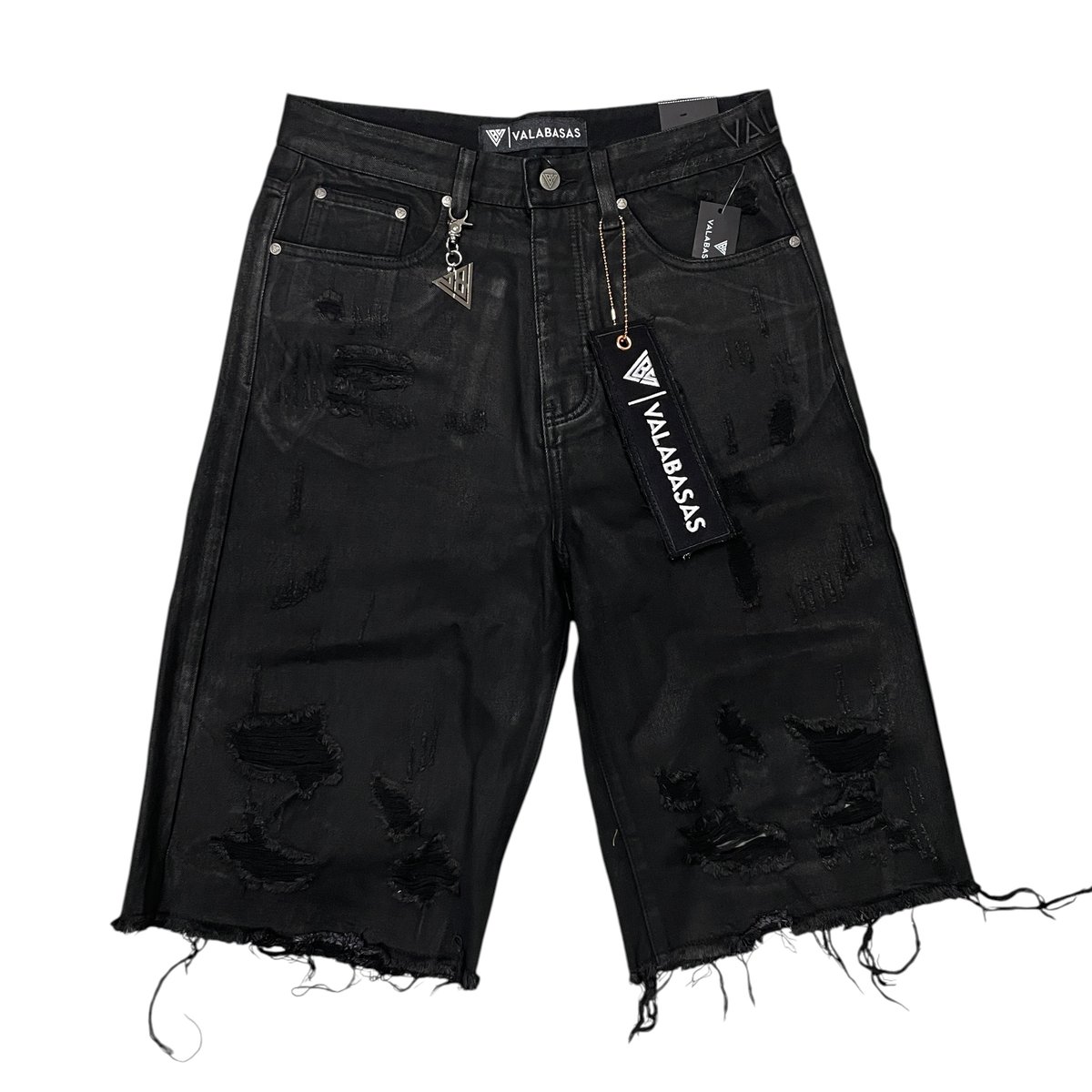 VALABASAS / Snapped Denim Shorts 