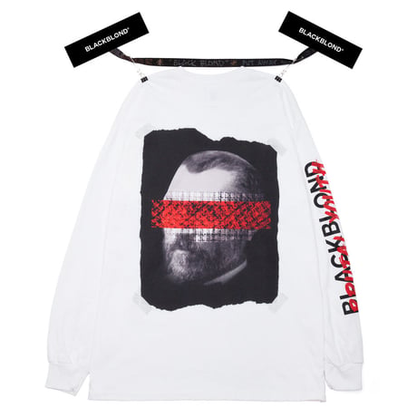 BLACK BLOND/BRUTAL Long Sleeve Tee WHITE
