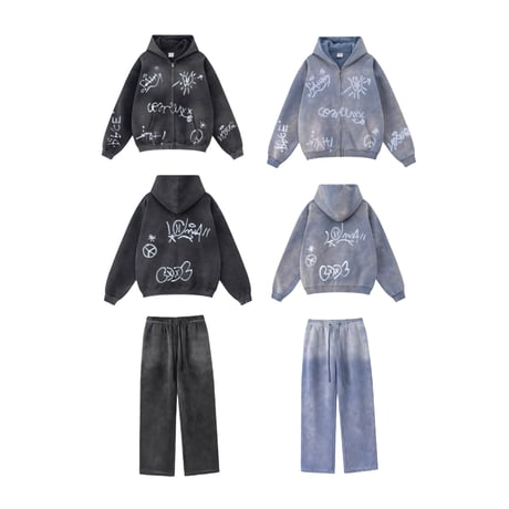 Inflation / Paint Art Hoodie (SET UP) BLUE