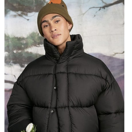 COLLUSION Studios /Short Puffer Jacket BLACK