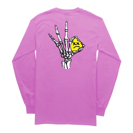 Lil Pump official merch/Unhappy Smile LongSleeve TEE PINK