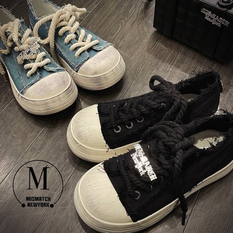 Mismatch NYC/Denim Rope Shoes BLACK