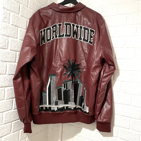 BOOHOO /Lether city Jacket   "DARK RED"