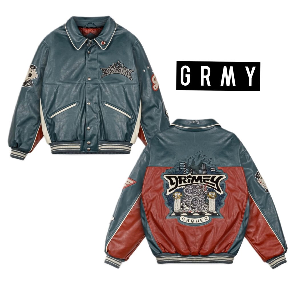 【美品】GRIMEY ◆ Deeper Puレザージャケット Grimey Deeper Pu Leather Jacket Grey Grey