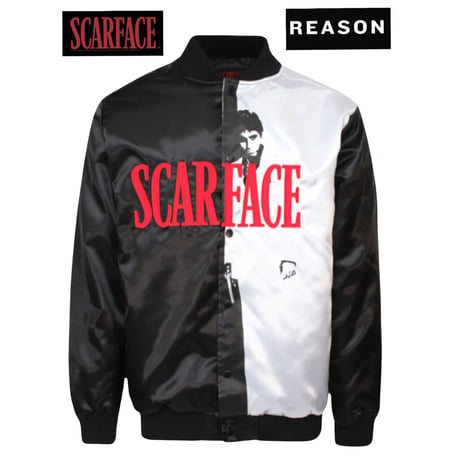 Reason Clothing Newyork /SCARFACE Satin Bomber Jacket