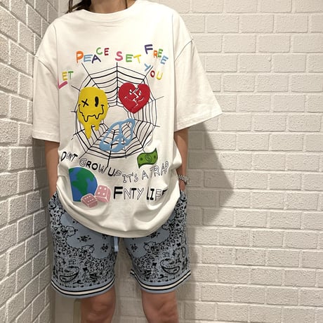 FNTY/  LET PEACE SET YOU FREE TSHIRTS "WHITE"