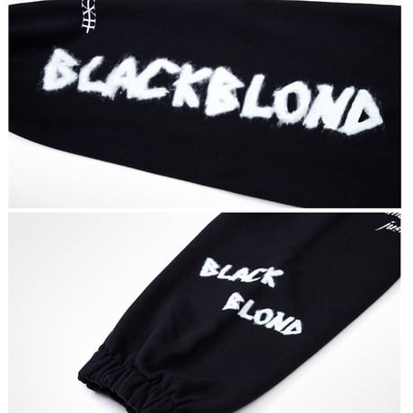 BLACK BLOND/LOGO SWEAT PANTS