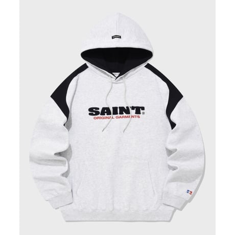 SAINT PAIN/Saint twotone Hoodie "GRAY"