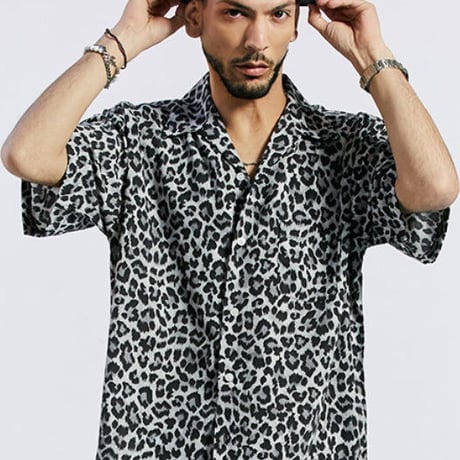 SAINT PAIN/BIG Leopard Shirts BLACK