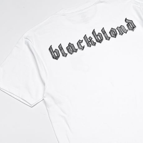 BLACK BLOND/Sketch Logo Tee WHITE