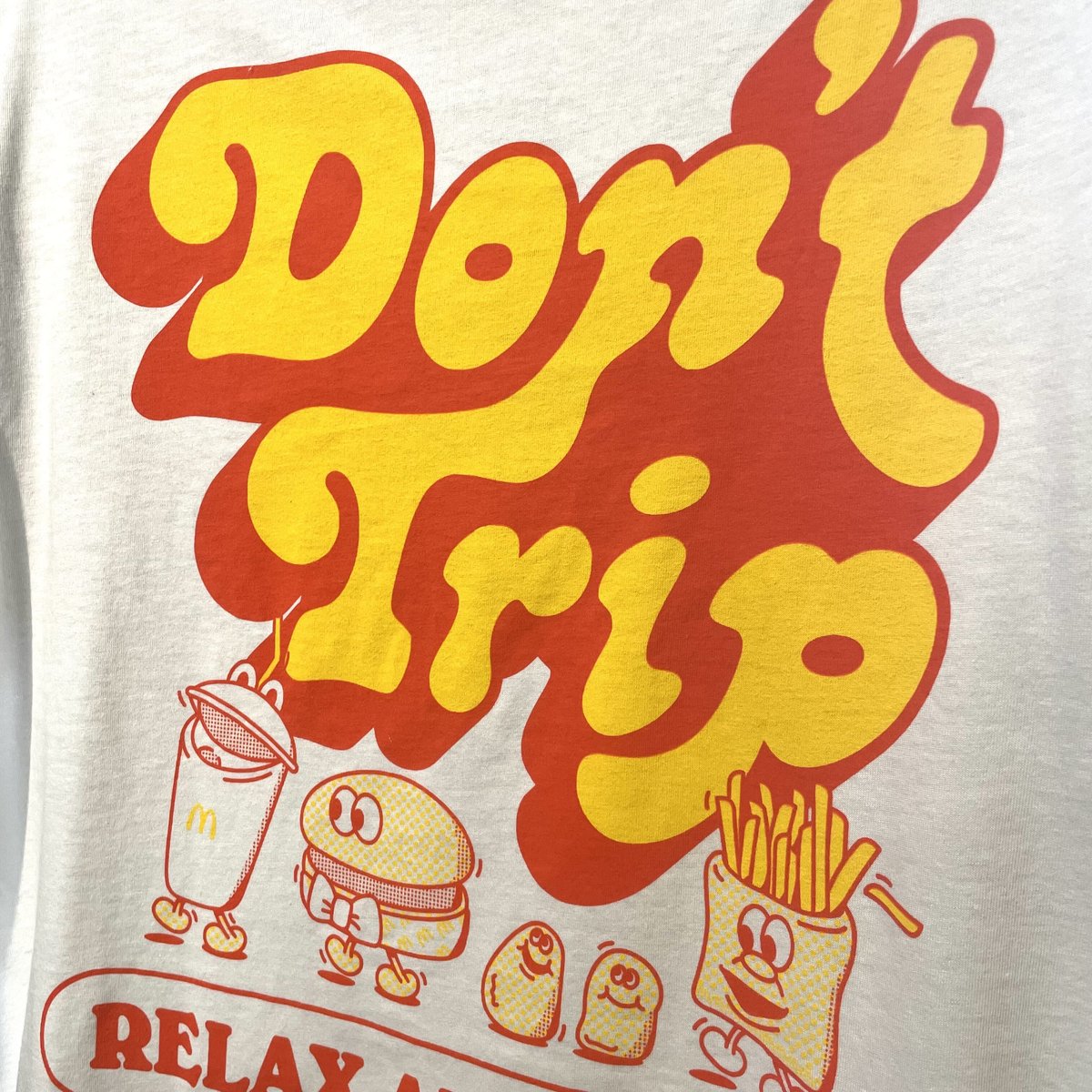 限定 Free & Easy マクドナルド ビー ハッピー Tシャツ ロンT FREE&EASY/✖︎ McDonalds Tee WHITE | BINGOSTAR ・