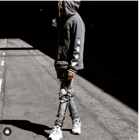 Cooper Nine/ side belt Denim