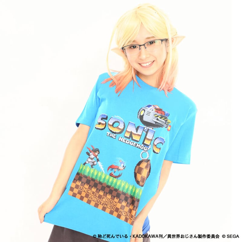 限定30枚】異世界おじさん x SONIC Tシャツ -SKY BLUE- | games-