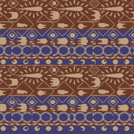 R-TYPE 「R-9 Earth-Ethnic PC Clutch Bag」-BROWN / NAVY-
