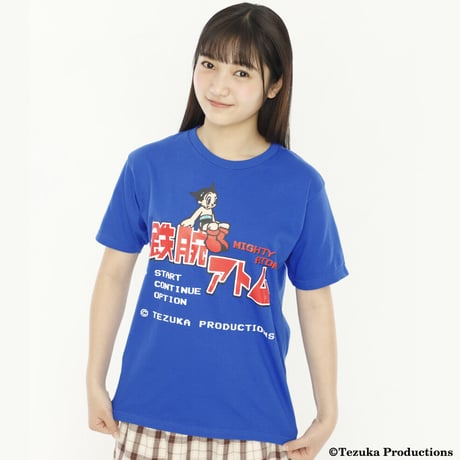 【SOLD OUT】鉄腕アトム 8-bit Title  Tシャツ  -BLUE-