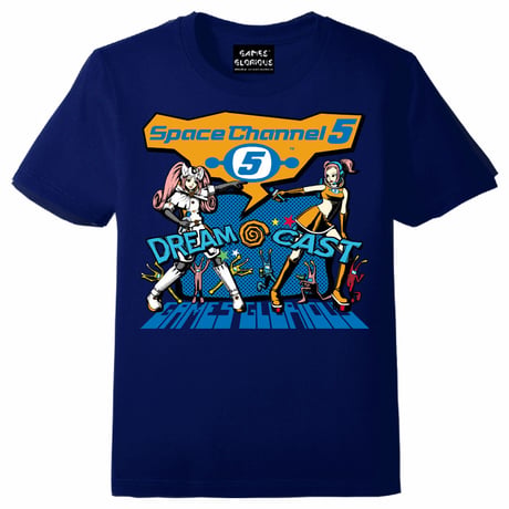 【SOLD OUT】ドリームキャスト x スペースチャンネル5 Tシャツ  -NAVY-