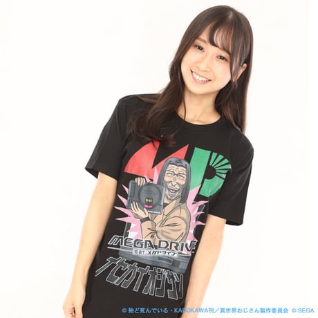 【SOLD OUT】異世界おじさん x メガドライブ Tシャツ -BLACK-