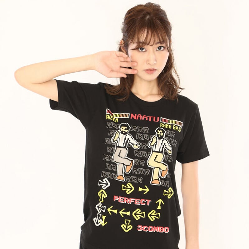 RRR「Naatu Naatu 8-bit」Tシャツ | games-glorious