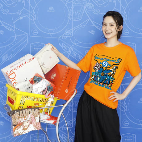 ドリームキャスト x スペースチャンネル5 Tシャツ  -ORANGE-