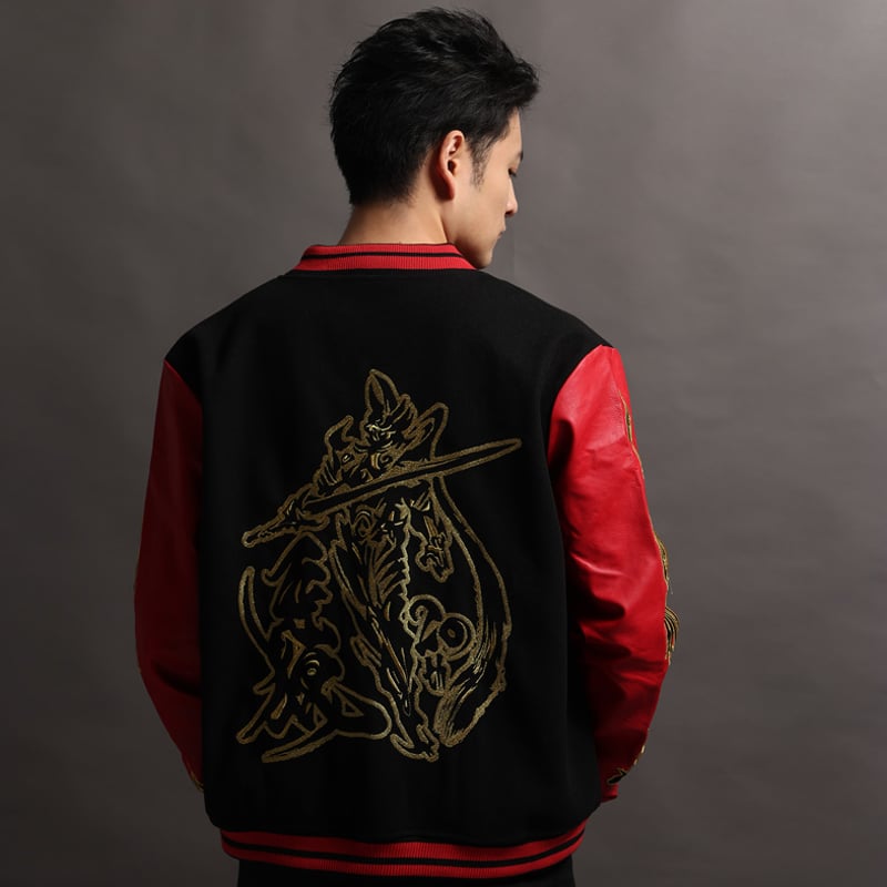 定価42,900円【値下げ可】EXAMPLE薔薇刺繍スタジャンL 定価42,【値下げ可】EXAMPLE薔薇刺繍スタジャンL