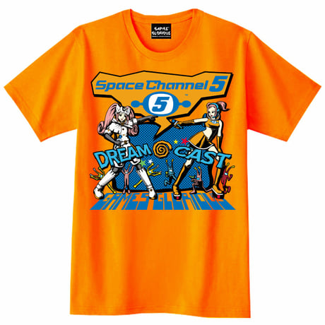 ドリームキャスト x スペースチャンネル5 Tシャツ  -ORANGE-
