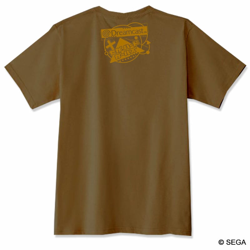 セガ・ハード・ガールズ x ドリームキャスト Tシャツ -ブラウン