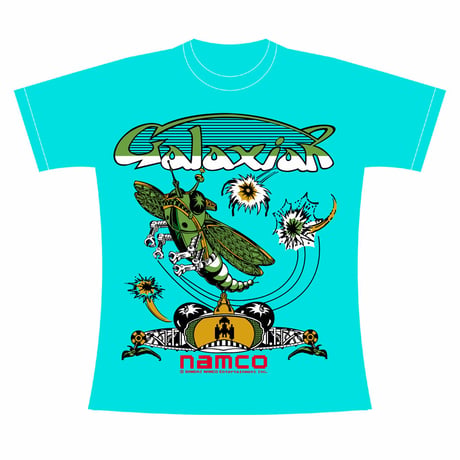 【SOLD OUT】ギャラクシアン Arcade Comic`s Tシャツ (Aqua)