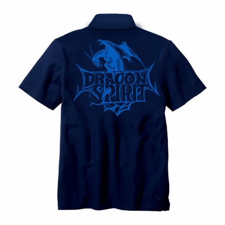 【SOLD OUT】限定３０着！ドラゴンスピリット 「Single Head Polo-Shirt」-NAVY-