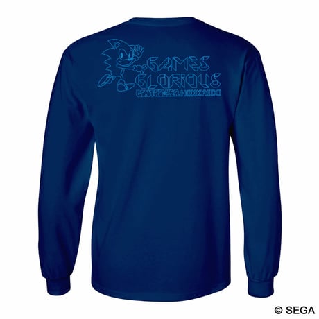 【SOLD OUT】限定10枚！SONIC THE HEDGEHOG x HOKKAIDO ロングTシャツ -NAVY-