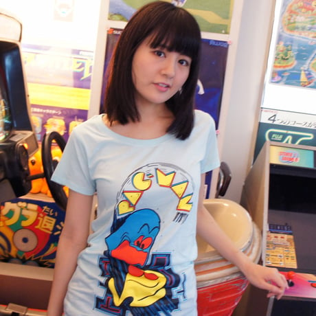 パックマン Arcade Comic`s Tunique T-Shirt  (Sky Blue)