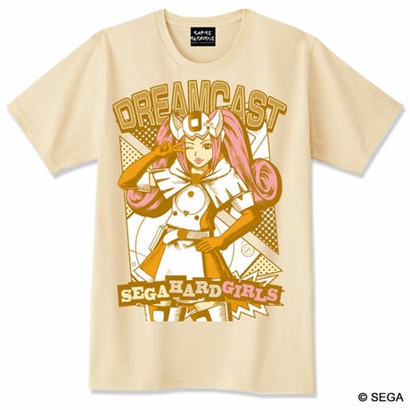 セガ・ハード・ガールズ x ドリームキャスト Tシャツ -ナチュラル-