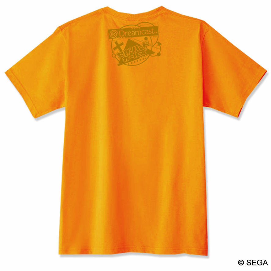 セガ・ハード・ガールズ x ドリームキャスト Tシャツ -オレンジ