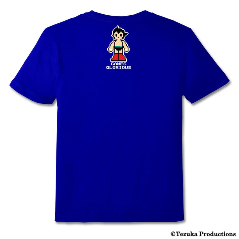 SOLD OUT】鉄腕アトム 8-bit Title Tシャツ -BLUE- | gam