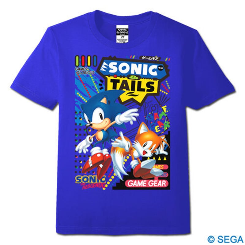 限定】GameGear x SONIC & TAILS Tシャツ -ソニックブルー- | 